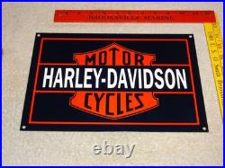 Vintage Harley Davidson Motorcycles Parts 12 Porcelain Metal Gasoline Oil Sign