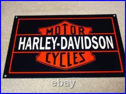 Vintage Harley Davidson Motorcycles Parts 12 Porcelain Metal Gasoline Oil Sign
