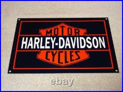 Vintage Harley Davidson Motorcycles Parts 12 Porcelain Metal Gasoline Oil Sign