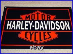 Vintage Harley Davidson Motorcycles Parts 12 Porcelain Metal Gasoline Oil Sign