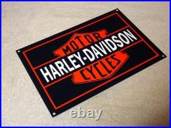Vintage Harley Davidson Motorcycles Parts 12 Porcelain Metal Gasoline Oil Sign