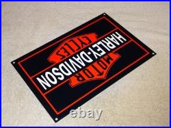 Vintage Harley Davidson Motorcycles Parts 12 Porcelain Metal Gasoline Oil Sign