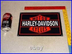 Vintage Harley Davidson Motorcycles Parts 12 Porcelain Metal Gasoline Oil Sign