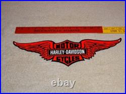 Vintage Harley Davidson? Motorcycles Wings 15 Metal Enamel Gasoline Oil Sign