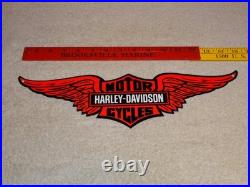Vintage Harley Davidson? Motorcycles Wings 15 Metal Enamel Gasoline Oil Sign