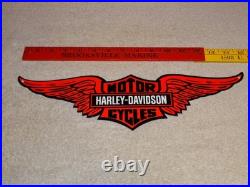 Vintage Harley Davidson? Motorcycles Wings 15 Metal Enamel Gasoline Oil Sign