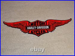 Vintage Harley Davidson? Motorcycles Wings 15 Metal Enamel Gasoline Oil Sign