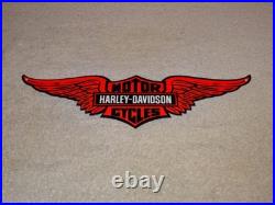 Vintage Harley Davidson? Motorcycles Wings 15 Metal Enamel Gasoline Oil Sign