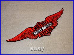 Vintage Harley Davidson? Motorcycles Wings 15 Metal Enamel Gasoline Oil Sign