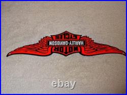 Vintage Harley Davidson? Motorcycles Wings 15 Metal Enamel Gasoline Oil Sign