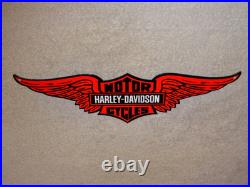 Vintage Harley Davidson? Motorcycles Wings 15 Metal Enamel Gasoline Oil Sign