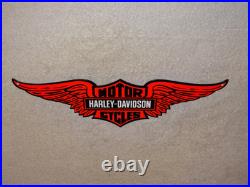 Vintage Harley Davidson? Motorcycles Wings 15 Metal Enamel Gasoline Oil Sign