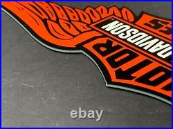 Vintage Harley-davidson Motorcycle 15 Advertising Metal Die-cut Gas & Oil Sign