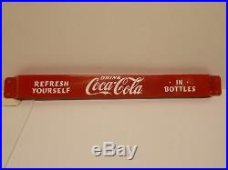 Vintage Heavy Metal COCACOLA Door PushMeasures 31 X 3