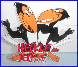 Vintage Heckle And Jeckle 12 Paul Terry Animated Cartoon Character Metal Sign
