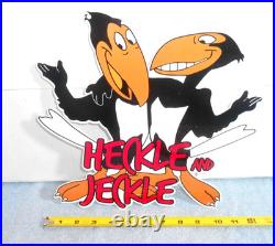 Vintage Heckle And Jeckle 12 Paul Terry Animated Cartoon Character Metal Sign