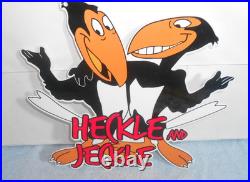 Vintage Heckle And Jeckle 12 Paul Terry Animated Cartoon Character Metal Sign