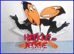 Vintage Heckle And Jeckle 12 Paul Terry Animated Cartoon Character Metal Sign