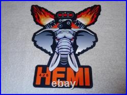 Vintage Hemi 426 Chrysler Dodge Elephant Engine 12 Metal Car Gasoline Oil Sign
