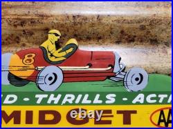 Vintage Hersheys Porcelain Sign Old Aaa Midget Auto Car Races Stadium Speedway Vintage Hersheys Porcelain Sign Old Aaa Midget Auto Car Races Stadium Speedway