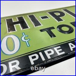 Vintage Hi Plane Pipe Smoking Tobacco Metal Sign Aviation Original