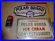 Vintage_Holbrook_Polar_Bear_Brand_Ice_Cream_Dairy_Porcelain_Metal_Sign_Lot_Of_2_01_fpub