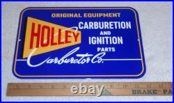 Vintage Holley Carburetor & Auto Car Ignition Parts 12 Metal Gasoline Oil Sign