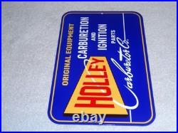 Vintage Holley Carburetor & Auto Car Ignition Parts 12 Metal Gasoline Oil Sign