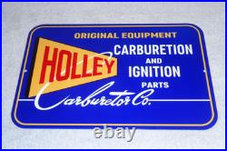 Vintage Holley Carburetor & Auto Car Ignition Parts 12 Metal Gasoline Oil Sign