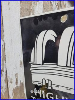 Vintage Hollywood Porcelain Sign Old Highway To The Stars Rincon San Diego Ca