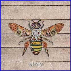 Vintage Honey Bee Metal Sign Fence Decoration, Garden Sign, Bee Lover Gift