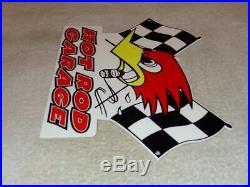 Vintage Hot Rod Garage Thrush Automotive Woodpecker! 14 Metal Gasoline Oil Sign