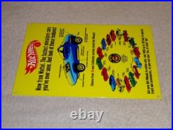 Vintage Hot Wheels Mattel California Custom 12 Metal Die-cast Car Gas Oil Sign