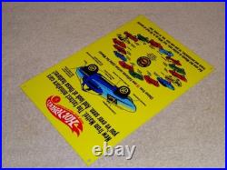 Vintage Hot Wheels Mattel California Custom 12 Metal Die-cast Car Gas Oil Sign