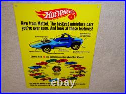 Vintage Hot Wheels Mattel California Custom 12 Metal Die-cast Car Gas Oil Sign