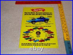 Vintage Hot Wheels Mattel California Custom 12 Metal Die-cast Car Gas Oil Sign