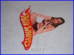 Vintage Hot Wheels Woman? 12 Metal? Race Car Gasoline Oil Advertising Sign Vintage Hot Wheels Woman? 12 Metal? Race Car Gasoline Oil Advertising Sign