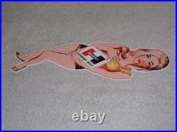 Vintage Hurst Authorized Parts Outlet Blonde Woman 14 Metal Gasoline Oil Sign