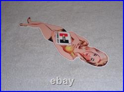 Vintage Hurst Authorized Parts Outlet Blonde Woman 14 Metal Gasoline Oil Sign