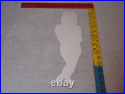 Vintage Hurst Authorized Parts Outlet Blonde Woman 14 Metal Gasoline & Oil Sign