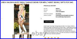 Vintage Hurst Authorized Parts Outlet Linda Vaughn 14 Metal Gasoline Oil Sign