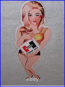 Vintage Hurst Authorized Parts Outlet Linda Vaughn 14 Metal Gasoline Oil Sign