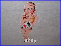 Vintage Hurst Authorized Parts Outlet Linda Vaughn 14 Metal Gasoline Oil Sign