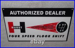 Vintage Hurst Competition Plus 4 5 Speed Shifter 12 Metal Car Gasoline Oil Sign