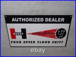 Vintage Hurst Competition Plus 4 5 Speed Shifter 12 Metal Car Gasoline Oil Sign