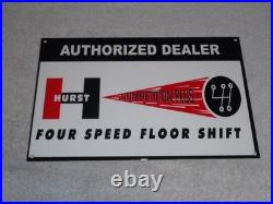 Vintage Hurst Competition Plus 4 5 Speed Shifter 12 Metal Car Gasoline Oil Sign