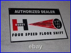 Vintage Hurst Competition Plus 4 5 Speed Shifter 12 Metal Car Gasoline Oil Sign