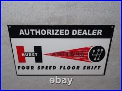 Vintage Hurst Competition Plus 4 5 Speed Shifter 12 Metal Car Gasoline Oil Sign