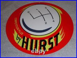 Vintage Hurst Competition Plus 4 & 5 Speed Shifter 12 Metal Gasoline & Oil Sign