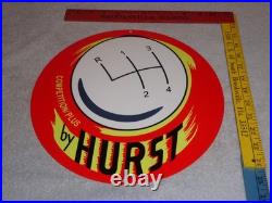 Vintage Hurst Competition Plus 4 & 5 Speed Shifter 12 Metal Gasoline & Oil Sign
